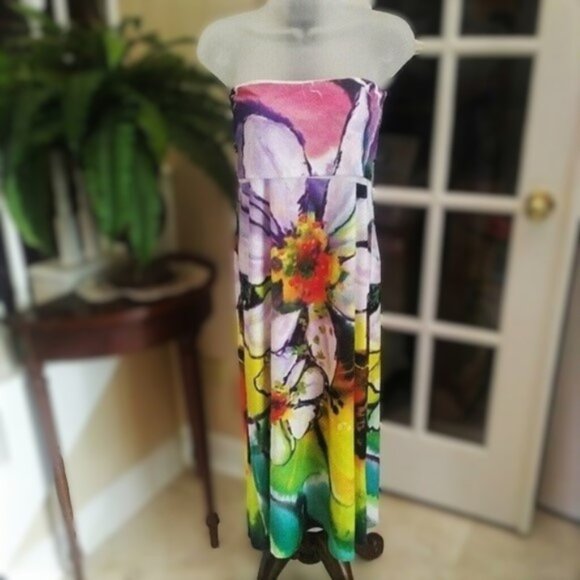 Casa Lee Dresses & Skirts - Playful 2-in-1 Dress or Maxi Skirt Like New M